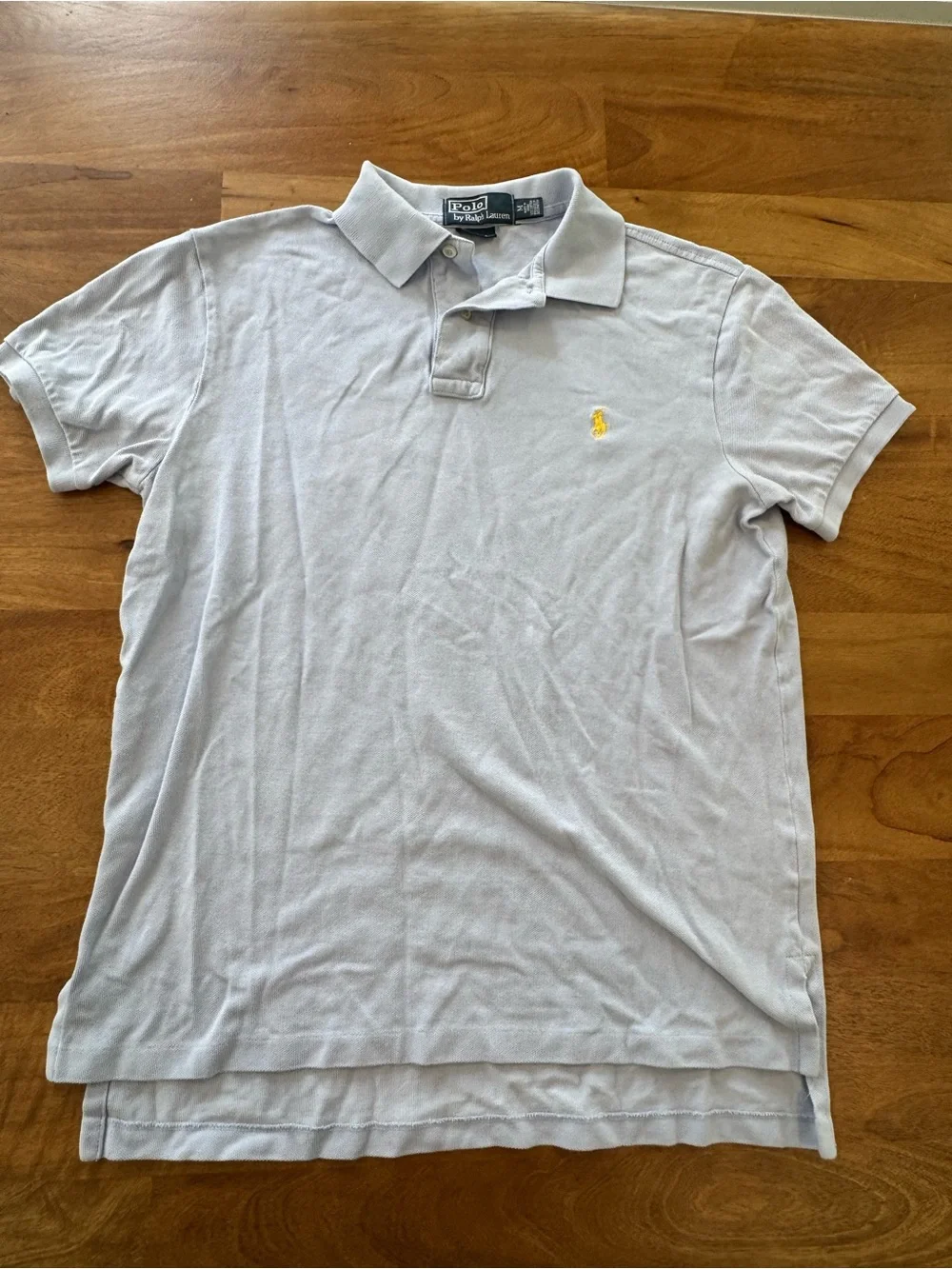 Ralph Lauren Light Blue Polo Shirt with Yellow Pony